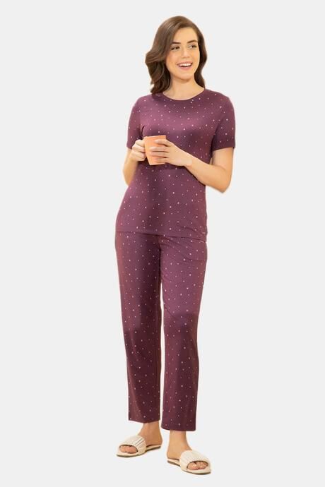 Amante Scoop Neck Sleep Tee - Moonlite Print — image 5